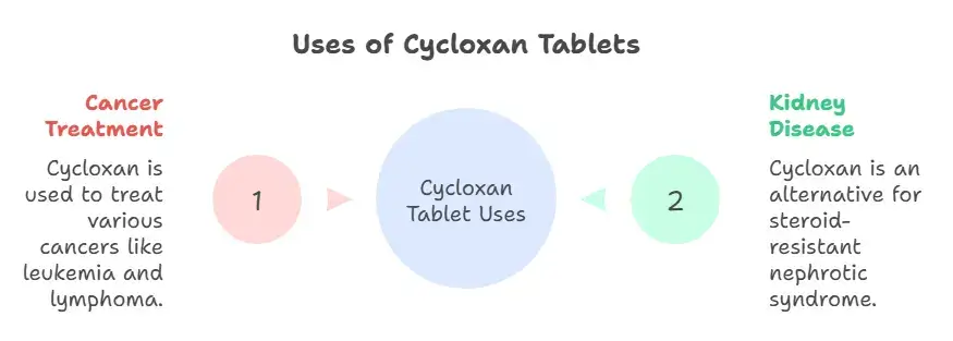 Uses of Cycloxan 50 mg Tablets